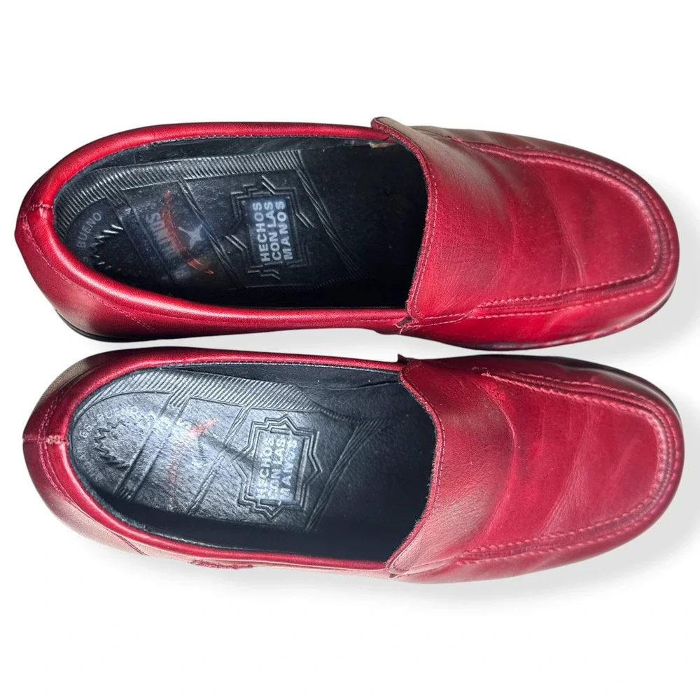 Pikolinos Jerez Loafers Leather Red‎ Comfort Casual Travel Womens EU 38 US 7.5